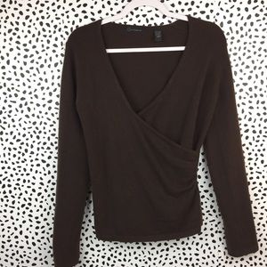 Context Espresso Brown Cashmere Sweater Size M